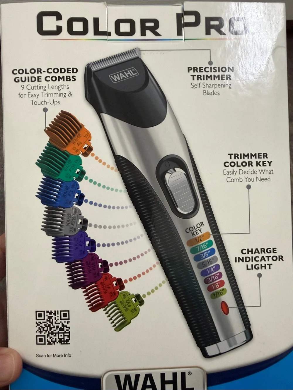 Wahl Color Pro Beard Trimmer with Multicolor Guard Set
